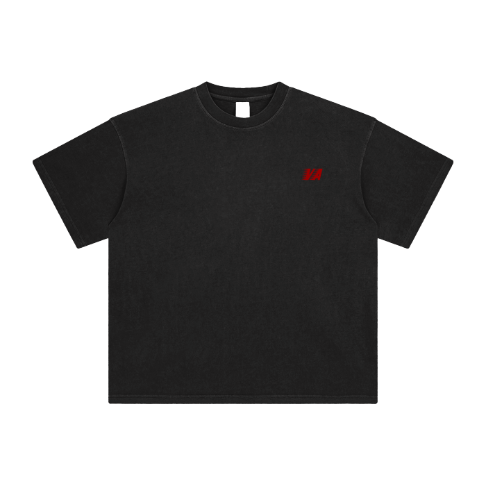 VA Blue Collar Worker Washed T-Shirt Blk/Red
