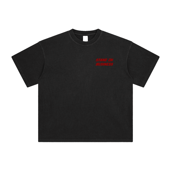 Stand On Business Vintage Washed T-Shirt Blk/Red